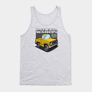 School Bus Yellow - Power Wagon (White Base) Tank Top